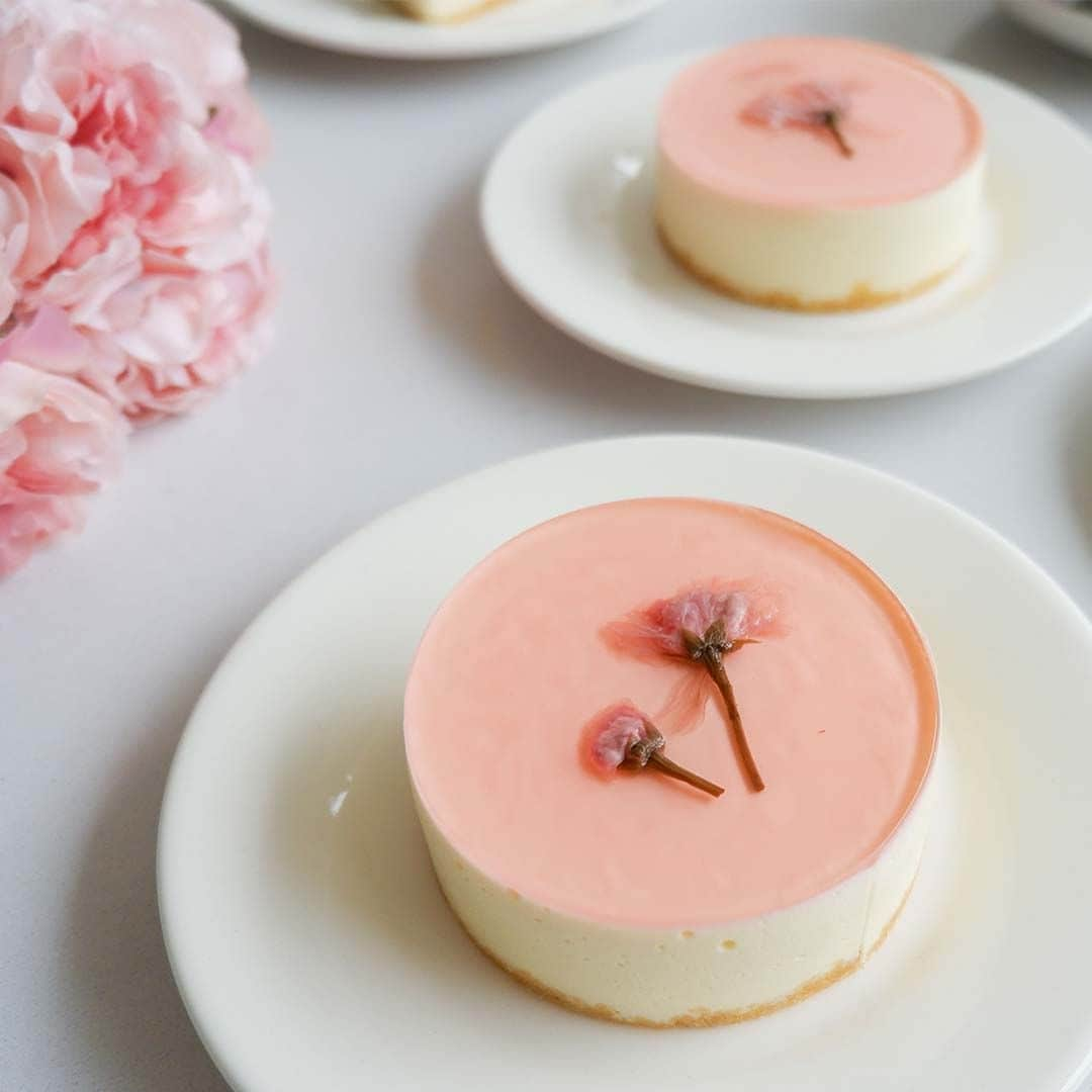 All Nippon Airwaysさんのインスタグラム写真 - (All Nippon AirwaysInstagram)「Sakura season can be a sweet addition to your treats too. Who loves #Sakura cheesecakes? #Desserts」4月24日 22時30分 - allnipponairways