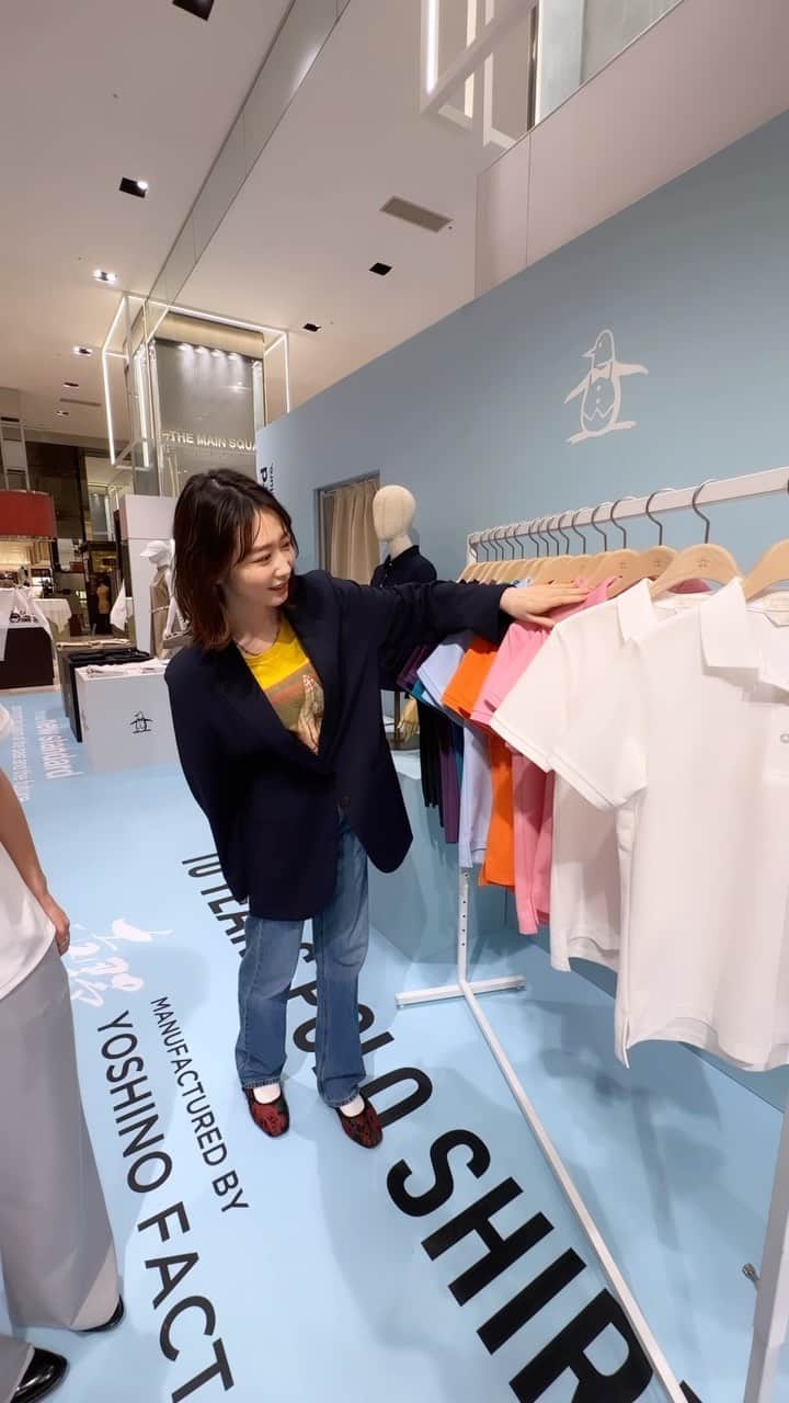 のインスタグラム：「⁡ マンシングウェア公式アンバサダーの岡本夏美さんが、 新宿髙島屋のポップアップショップに遊びにきてくれました！ 動画をいくつかアップしていきます😘 お楽しみに！ ⁡ 𓍼𓍼𓍼𓍼𓍼𓍼𓍼𓍼 この度のポップアップショップでは、 先日販売を開始した「10年ポロシャツ」と マンシングウェアの新定番である「スタンダードコレクション」を展開しております。 ⁡ ⁡ POP-UP SHOP 4月19日(水)→4月25日(火) 新宿髙島屋 2階メインスクエア ⁡ #岡本夏美  #10年ポロシャツ #10yearspoloshirts」