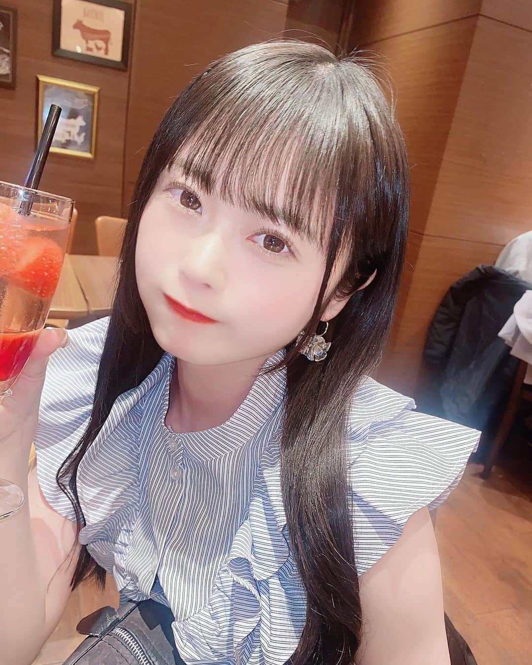 白瀬あかりのインスタグラム：「酔っちゃった...❤︎」