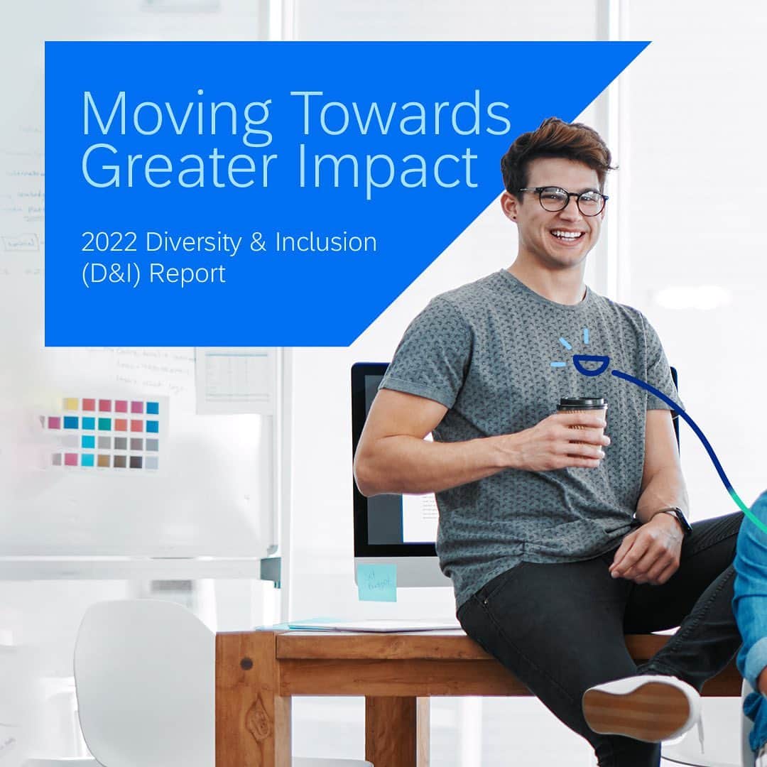 SAPのインスタグラム：「We at SAP strive to be the best run and reflect on our commitment to building a culture of inclusion.   In our 2022 report we are embracing transaprancy and offer an honest view of the progress we've made. Click the link in our story to see the full report.   #Equity #DiversityReport #LifeatSAP」