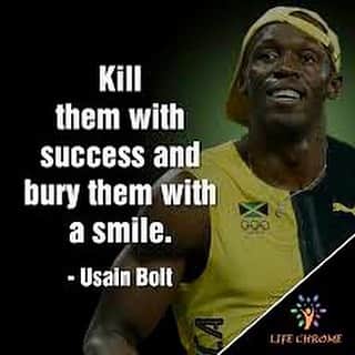 ジョルジュ・サンピエールのインスタグラム：「Kill them with success and bury them with a smile.  -Usain Bolt」