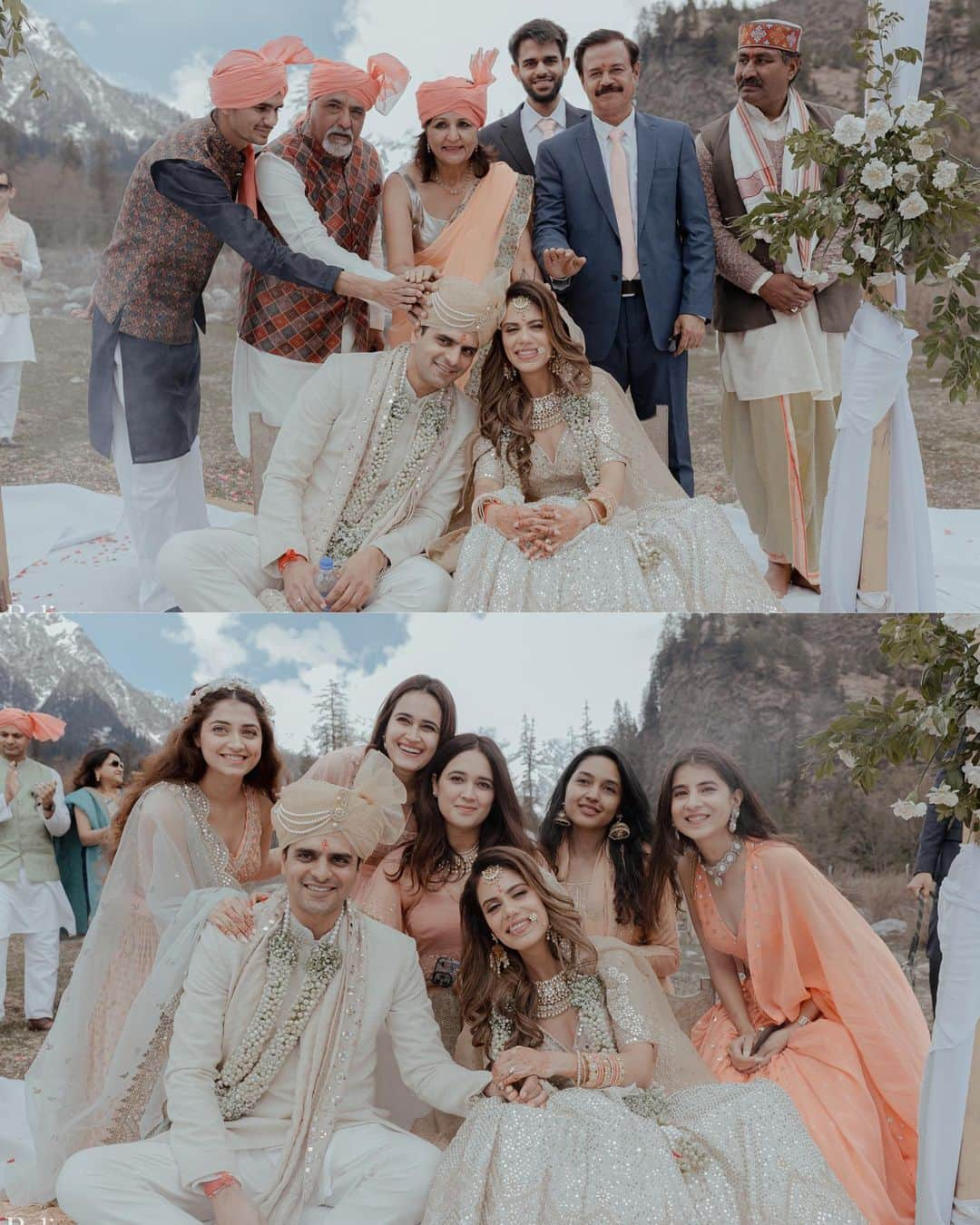 Aakriti Ranaさんのインスタグラム写真 - (Aakriti RanaInstagram)「Sharing some of my favourite pictures from the Wedding ❤️  I still can’t believe that I am married to Rohan. It was a day full of love and lots of laughter. You can clearly see that on our faces 🤣. Rohan kept making me laugh and smile throughout. I am sure you’ve never seen @aditya_rana smiling so much haha.   📸 @believecollective   #aakritigetsanchored #aakritiandrohan #wedding #manali #destinationwedding #mountains #family #shaadi #weddingphotography #bridesmaids」4月24日 15時41分 - aakritiranaofficial