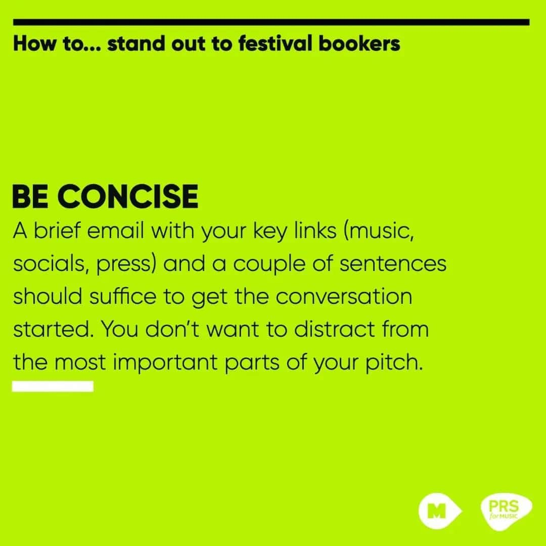 PRS for Musicさんのインスタグラム写真 - (PRS for MusicInstagram)「When it comes to festivals, there are usually more artists wanting to play than there are slots on the bill. M Mag spoke to @liveatleedsfest booker @joehubbard for the inside info to help you get noticed by festival bookers.  What's worked for you? Share your tips in the comments ⬇️  PS: Don't miss out on your live performance royalties, if you play at a festival, make sure you report your setlist to us 📝.  #PRSTips #PRSCommunity」4月24日 18時53分 - prsformusic