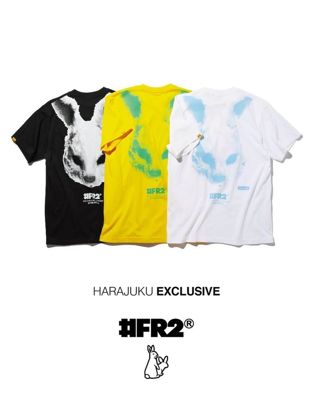 #FR2さんのインスタグラム写真 - (#FR2Instagram)「6th Anniversary🐇🐇  On Thursday, April 27, 2023, #FR2 HARAJUKU will celebrate its 6th anniversary with a renovated reopening.  In conjunction with this event, the following two limited edition items will be released:  Rabbit Mask T-shirt: ¥8,800 (In Tax)  Limited Photo T-shirt: ¥7,700 (In Tax)  Release details: #FR2 HARAJUKU Opening Thursday, April 27, 2023 *Please note that there may be restrictions on purchases. These items will only be available for purchase at #FR2 HARAJUKU.  6th Anniversary🐇🐇  2023 / 4/ 27（Thu）に6周年を向かえる#FR2 HARAJUKUがリニューアルオープン致します。  それに伴い下記の2型のリミテッドアイテムを発売します。  Rabbit Mask T-shirt  8,800（In Tax）  Limited Photo T-shirt 7,700（In Tax）  ■発売詳細 #FR2 HARAJUKU 2023/4/27（Thu） OPEN ※販売は購入制限を設ける場合があります。 #FR2 HARAJUKU以外での発売はございません。  #FR2#fxxkingrabbits#頭狂色情兎#FR2HARAJUKU」4月24日 19時25分 - fxxkingrabbits