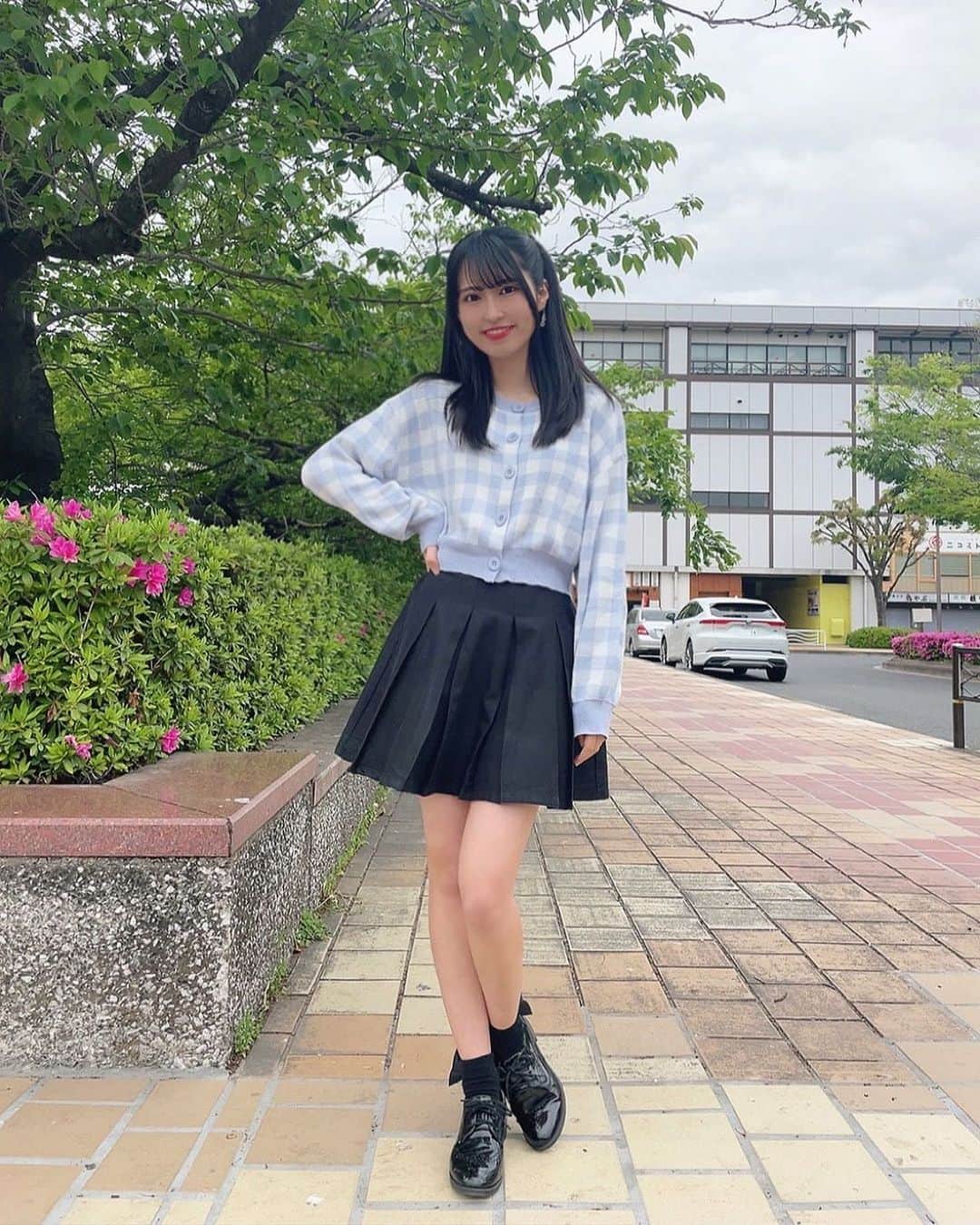 瀬戸ゆなのインスタグラム：「▫️ 15歳最後の日🕊   #夢アドシトロン  #ハーフツイン  #アイドル  #ラブトキコーデ  #全身コーデ  #高校生女子  #瀬戸ゆな」