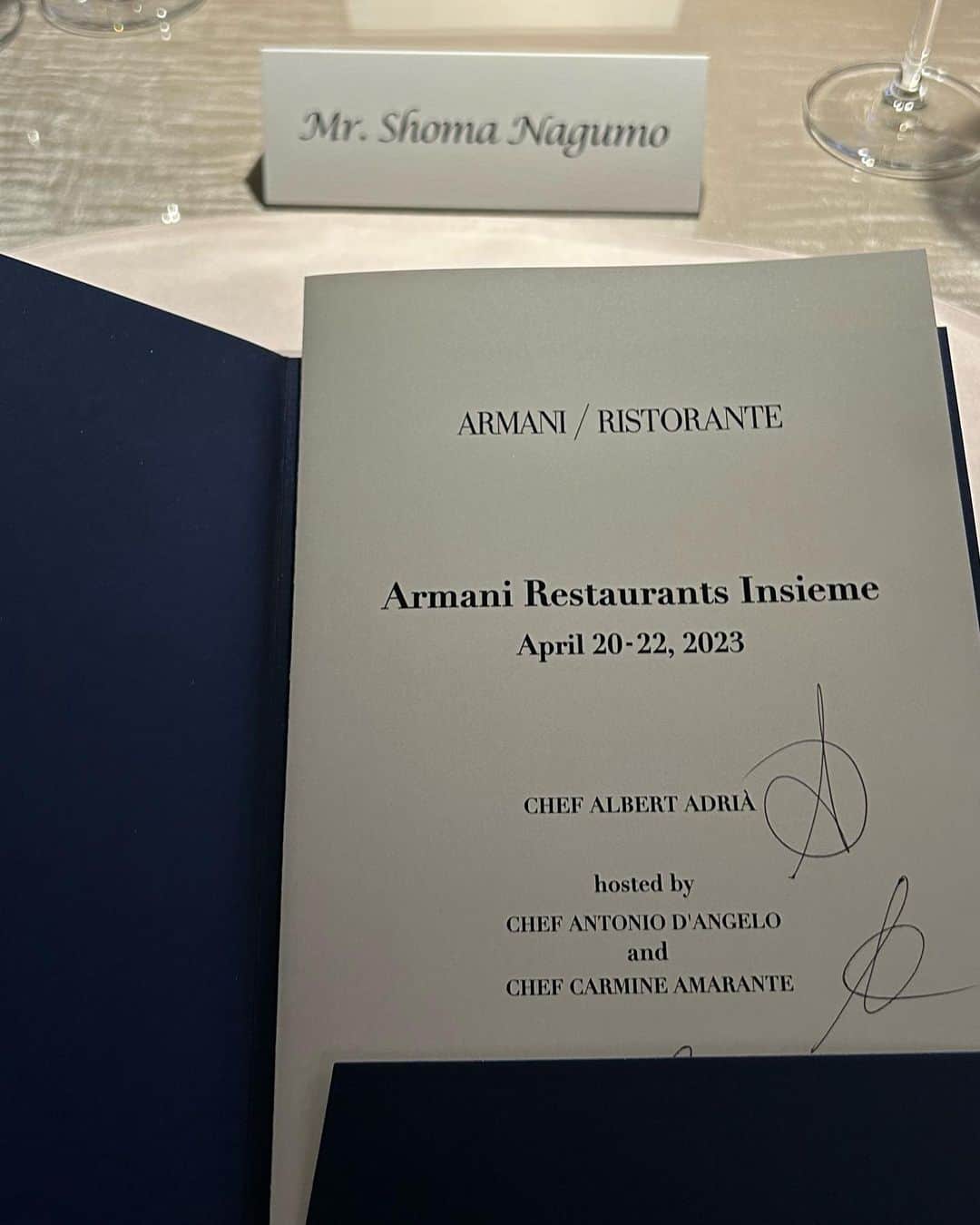 南雲奨馬さんのインスタグラム写真 - (南雲奨馬Instagram)「@armanirestaurants  special night✨  #armanirestaurants  #armaniristorante_tokyo」4月24日 21時12分 - shoma8108
