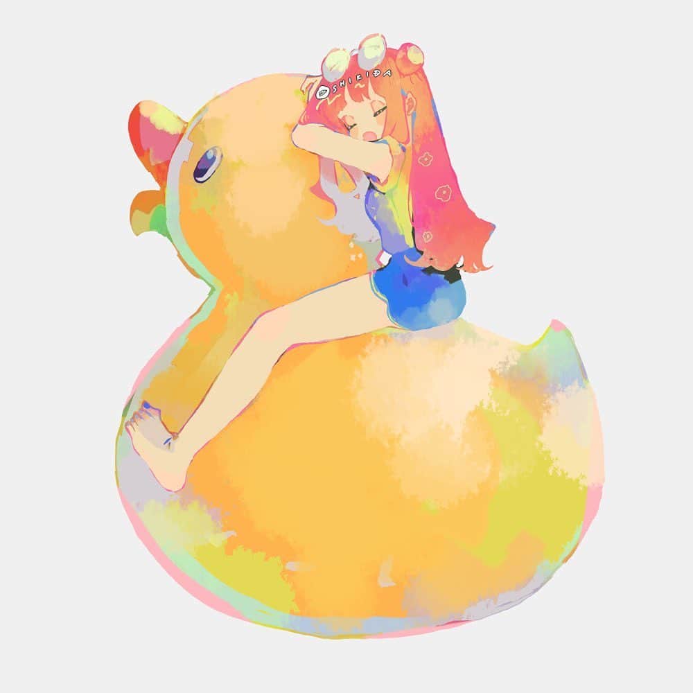 色田のインスタグラム：「zzz...  #illustration #art #イラスト #イラストレーター #イラストレーション #いらすとぐらむ」