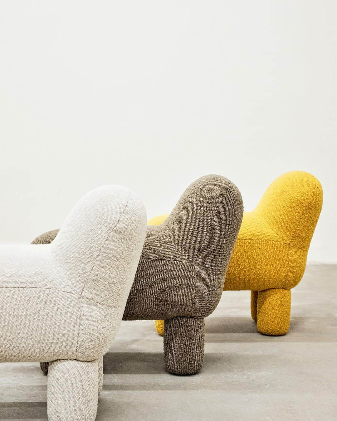 デザインハウス ストックホルムのインスタグラム：「Lulu is a sculpture that is also friendly practical. Figurative and imaginative, ready to vitalize any interior. 'It's like living furniture that populates your home,' cries Fredrik Färg interrupted by Emma Blanche who claims that 'Lulu will let you relate differently to a furniture object, almost like with a pet. Alone, or a whole flock of them, Lulu will make your home relatable in a new and harmonious way.' The design duo has once more doubled down on playful designs, this time in a multi-use furniture piece that adds new flexibility to any environment.   Photo: @fredriksweger」