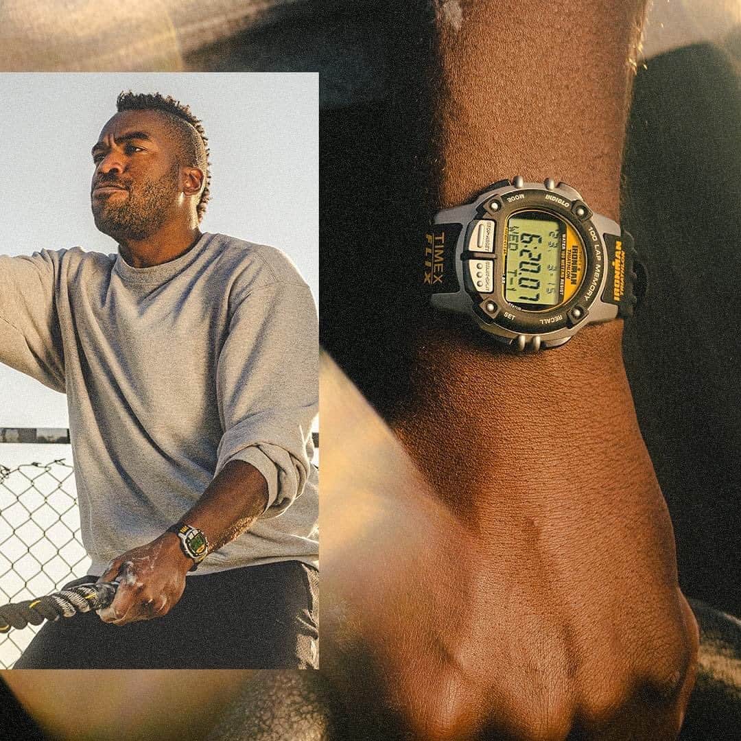 のインスタグラム：「Run it back.  We teamed up with @Huckberry to take you back to the summer of '99 for the antithesis of the modern smartwatch. Prized by athletes, pilots, military and first responders for its simplicity, affordability and unbeatable dependability, it's no surprise the ‘Flix’ is the stuff of legends in watchmaking circles.   Shop the Huckberry x TIMEX IRONMAN® Flix Reissue now available on timex.com.  #timex #huckberry #newwatch #watch #watchfam」