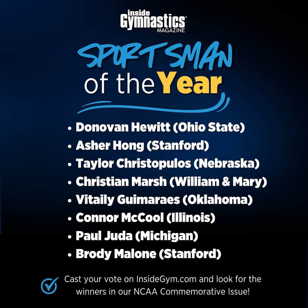 Inside Gymnasticsさんのインスタグラム写真 - (Inside GymnasticsInstagram)「The polls are open! ☑️ Vote now in our 1st Annual Inside Gymnastics NCAA Fan’s Choice Awards!   See the full list of categories & cast your vote on InsideGym.com & look for the results in our 2023 NCAA Commemorative issue!」4月25日 2時00分 - insidegym