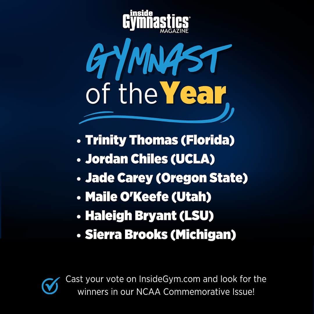 Inside Gymnasticsさんのインスタグラム写真 - (Inside GymnasticsInstagram)「The polls are open! ☑️ Vote now in our 1st Annual Inside Gymnastics NCAA Fan’s Choice Awards!   See the full list of categories & cast your vote on InsideGym.com & look for the results in our 2023 NCAA Commemorative issue!」4月25日 2時00分 - insidegym