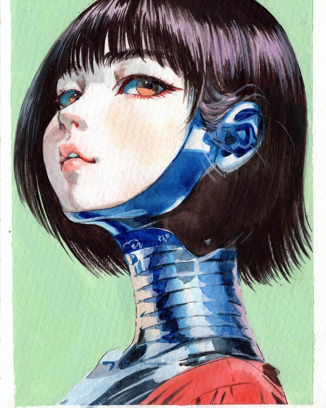 門小雷のインスタグラム：「𝐑𝐄𝐀𝐃𝐘 𝐓𝐎 𝐏𝐀𝐑𝐓𝐘  Watercolor, Gouache LT Sketchbook 2023/006」