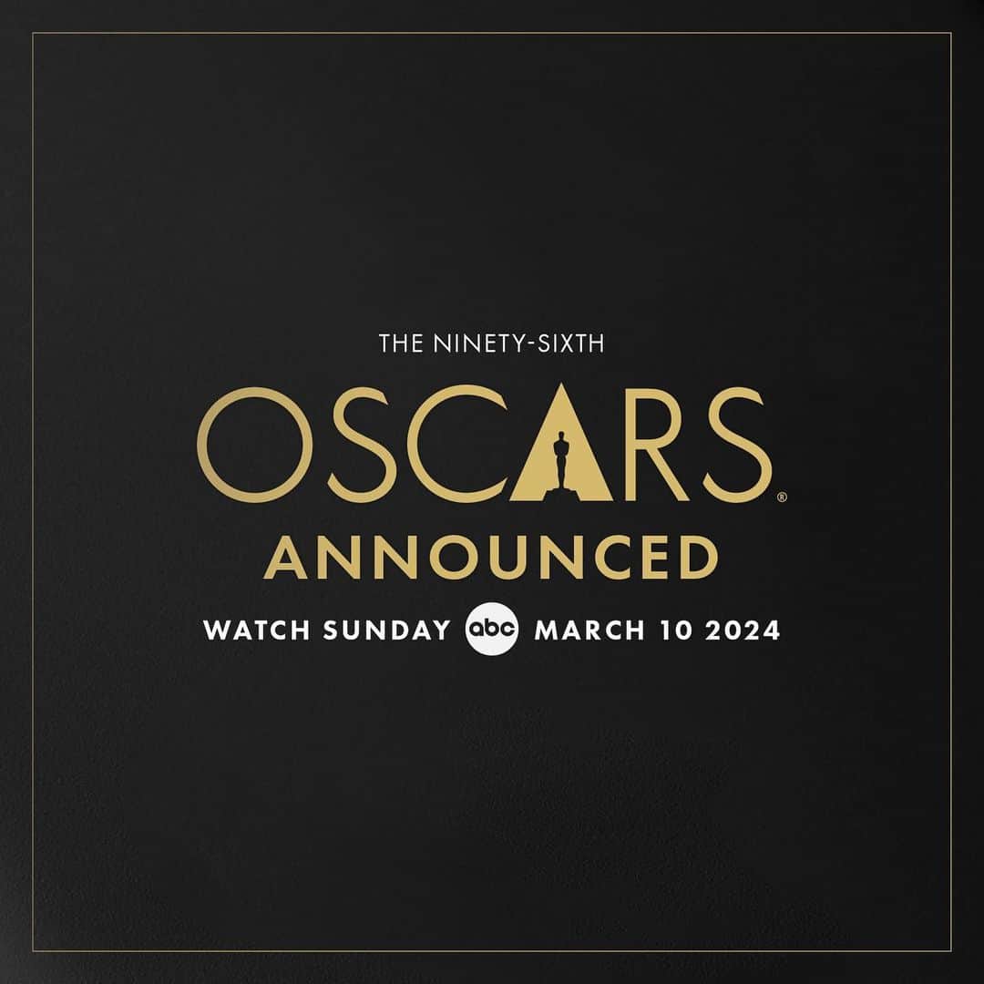 アカデミー賞のインスタグラム：「Save the date. The 96th #Oscars will take place on Sunday, March 10, 2024.   Click the link in the Academy’s bio for key dates for the 2023 Oscar season.」