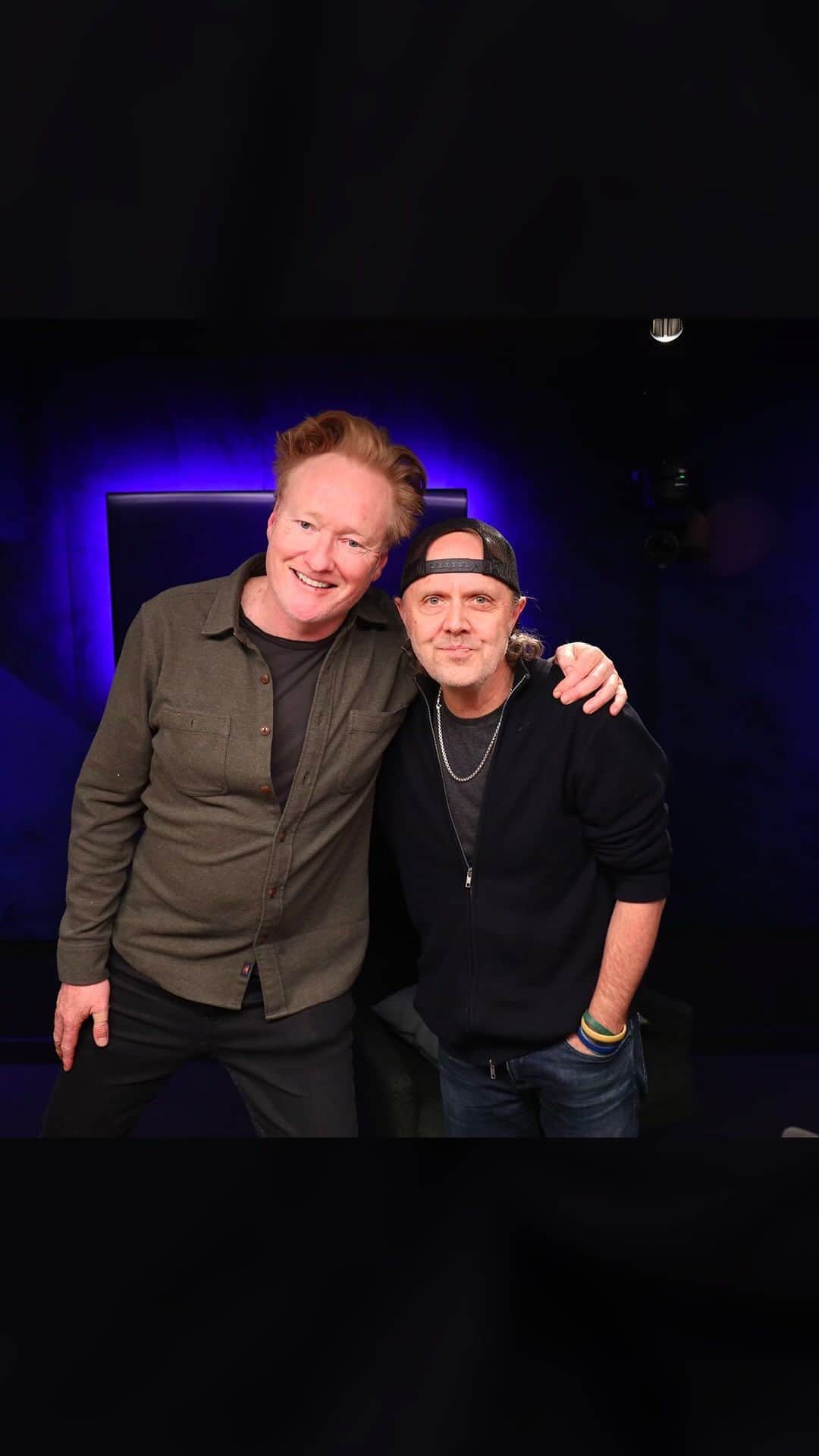 メタリカのインスタグラム：「“My name is Lars Ulrich, and I feel psyched about being Conan O’Brien’s friend.”  Catch @larsulrich on an all-new episode of Conan O’Brien Needs a Friend. Link in bio to listen.  #CONAF @teamcoco @teamcocopodcasts」