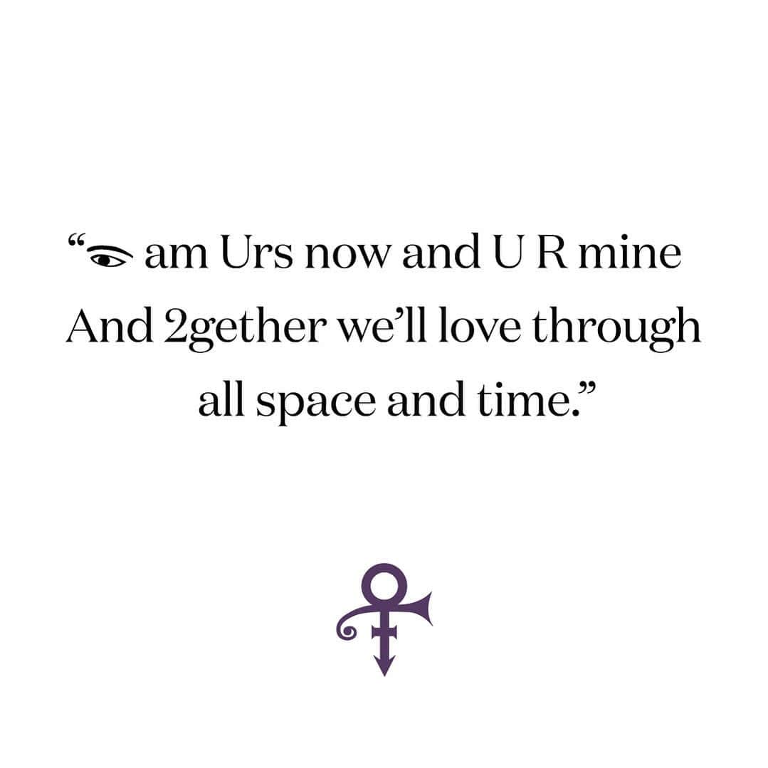 プリンスのインスタグラム：「“Eye am Urs now and U R mine And 2gether we’ll love through all space and time” –Prince, “7” Watch the video with link in bio.」