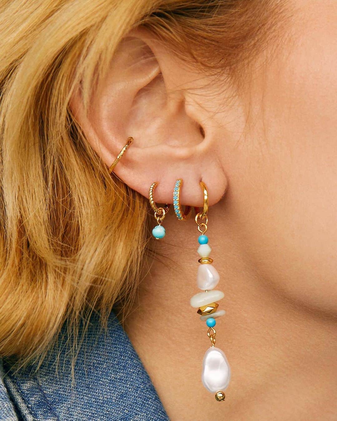 オレリアさんのインスタグラム写真 - (オレリアInstagram)「Pearl and turquoise = the perfect summer stack #oreliajewellery」4月25日 5時25分 - oreliajewellery