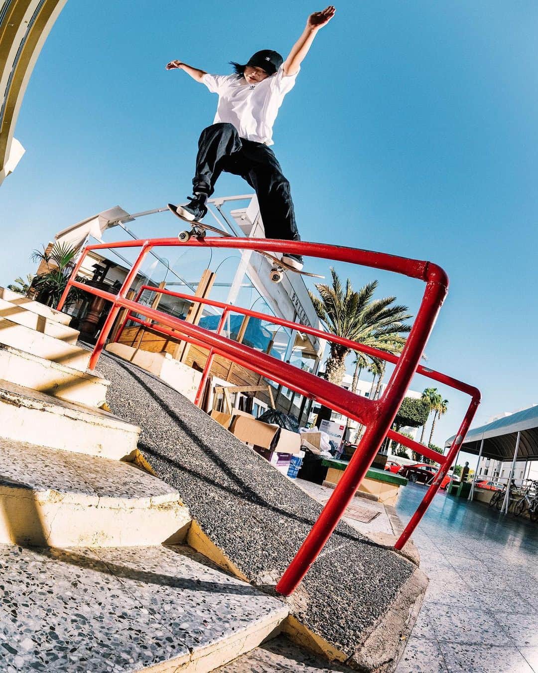adidas Skateboardingのインスタグラム：「/// @momiji_nishiya830 with a Feeble in Gran Canaria, wearing the NORA signature model. As seen in @messskatemag & @vagueskatemag.  📸 @alexbrpires   #adidasSkateboarding #NoraVasconcellos」