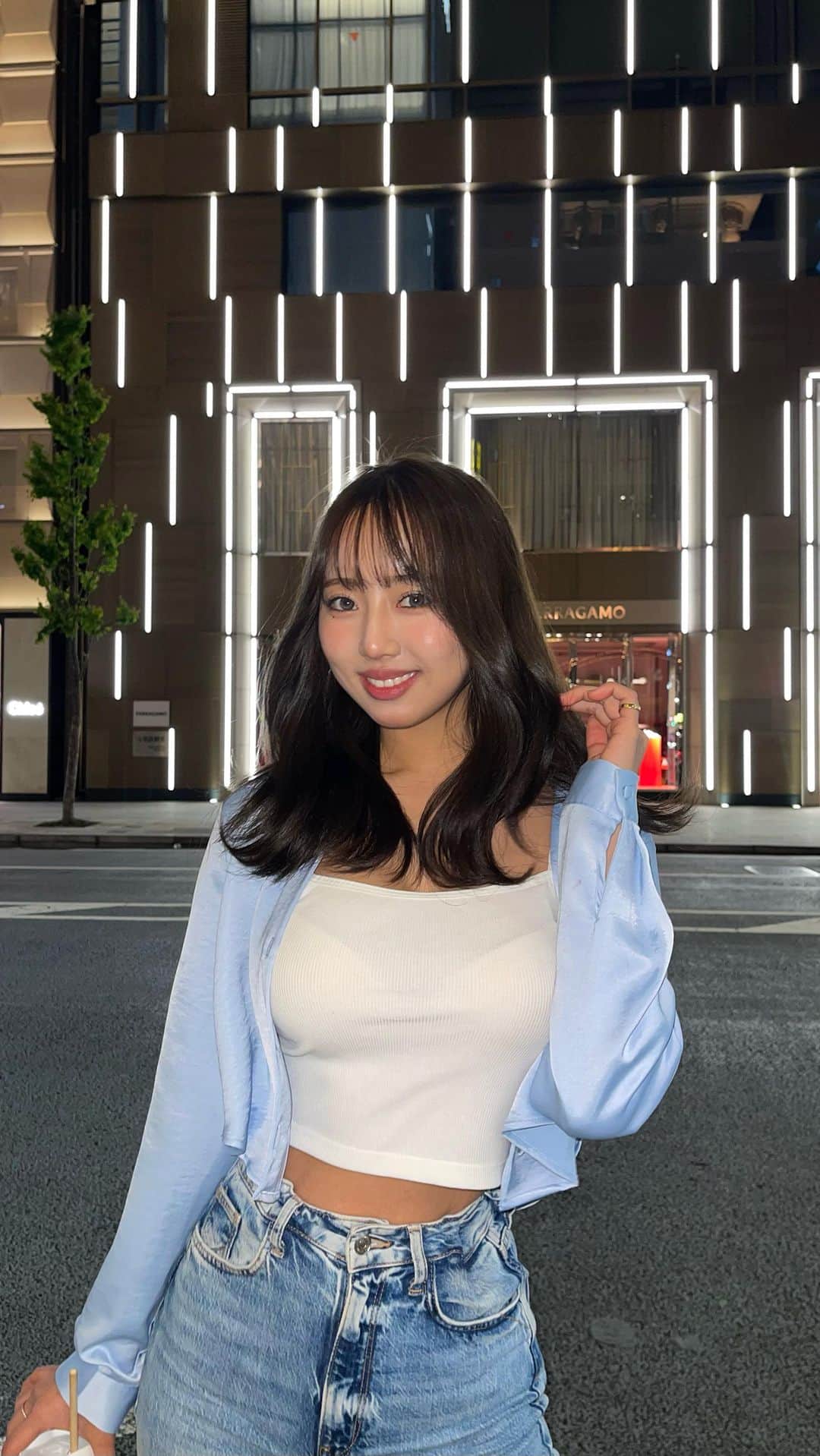 川谷花音のインスタグラム：「夜のお散歩🌙💙」