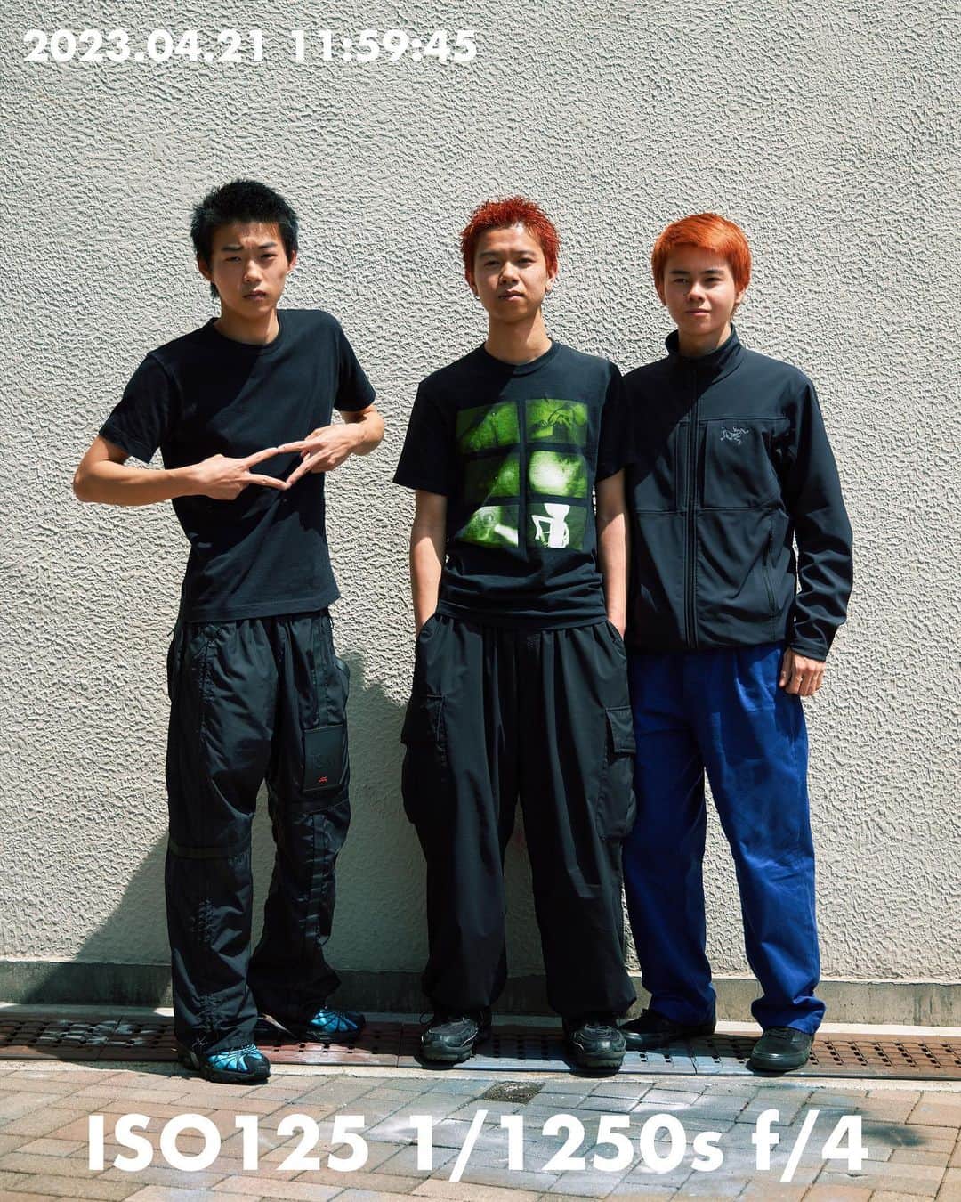 Cazumaxのインスタグラム：「おでこの狭さが均一🖤うらやま😇  #文化服装学院 #streetphotography #スナップ #streetsnap」