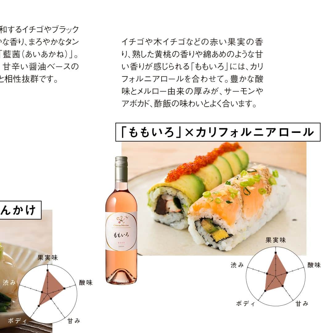キリンビールさんのインスタグラム写真 - (キリンビールInstagram)「飲みたいと思ったら コメント欄に「🍷」で教えてくださいね。  日本産のブドウのみを使い、日本庭園のような完全なる調和を目指してブレンドされた「クオリティシリーズ」。  今回は、素材の味わいや出汁の風味を生かした和食と日本ワインのペアリングをご紹介しています。  ⚫️「藍茜」×豚の角煮 ⚫️「萌黄」×かぶのあんかけ ⚫️「ももいろ」×カリフォルニアロール  和食と合わせたらワインの楽しみがもっと広がるはず。 今夜は、ちょっと上品な和の晩酌を楽しみませんか？  ＊＊＊  乾杯で暮らしに彩りを🍻  #乾杯のある暮らし で みなさまのとっておきの楽しみ方を ぜひ教えてください✨  #キリンビール #キリン #きょうのキリン  #ワイン #赤ワイン #ロゼワイン #白ワイン #赤ワイン好き #白ワイン好き #シャトーメルシャン #お酒 #ワイン好きと繋がりたい #ワイン好き #ワイン大好き #ワインのお供 #日本ワイン #ペアリング #日本ワイン #ワインのある暮らし #ワイン初心者 #ワインが好き #ワインに合う #ワインのおつまみ #ワインのある生活 #和食に合う #和食とワイン #ワインを楽しむ #リニューアル #商品紹介」4月25日 17時00分 - kirin_brewery
