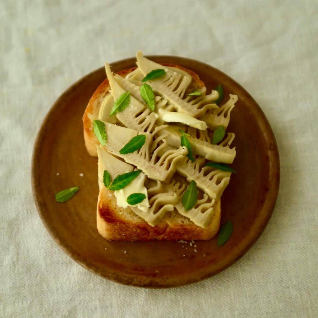 journaleatripのインスタグラム：「bamboo shoots or spring cabbage  美味しい食パンを手にいれたなら 筍と山椒の🌿と🧈 か 春キャベツとシラスと🍋  朝から悩みたくないと両方頂くことに。 余りの美味しさに満足すぎて 何だか申し訳い気持ちになり やらねばやるぞモードになる。  ご馳走様でした」