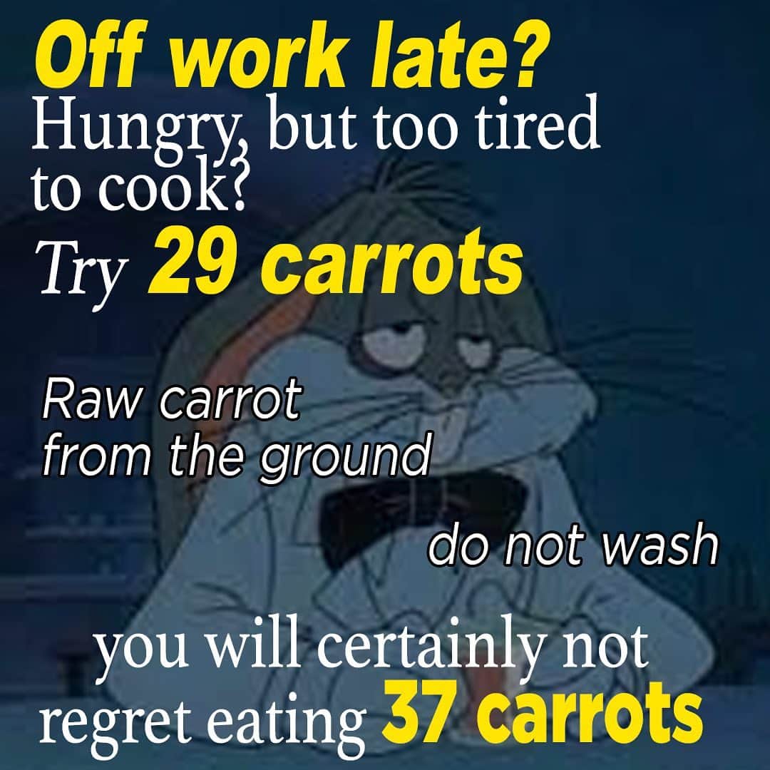 Looneyさんのインスタグラム写真 - (LooneyInstagram)「must eat more carrot」4月25日 9時47分 - looneytunes