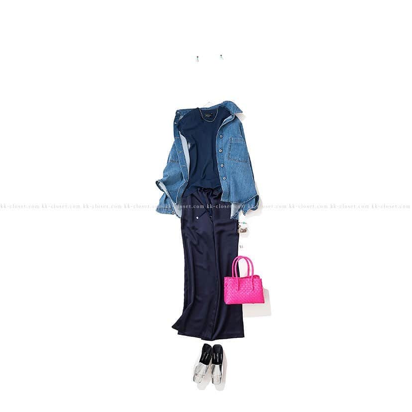 K.KSHOP_officialさんのインスタグラム写真 - (K.KSHOP_officialInstagram)「・ NEW♦️Coordinate  ・ 2023-04-25 ・  軽やかに楽しむエレガントネイビー ・ outer : #blui tops :  #robertocollina #fio pants : #couturedadam accessory : #marascalise #harpo bag : #baliwerkstatte shoes : #sergiorossi ・ #kkcloset #kkshop #菊池京子 #kyokokikuchi #coordinate #コーディネート #code #ootd #happy #follow #outfit #kotd #カジュアル #style #fashion #ファッション  #jewelry #pink #デニムシャツ　#サテンパンツ　#italy #カットソー」4月25日 15時04分 - k.kshop_official