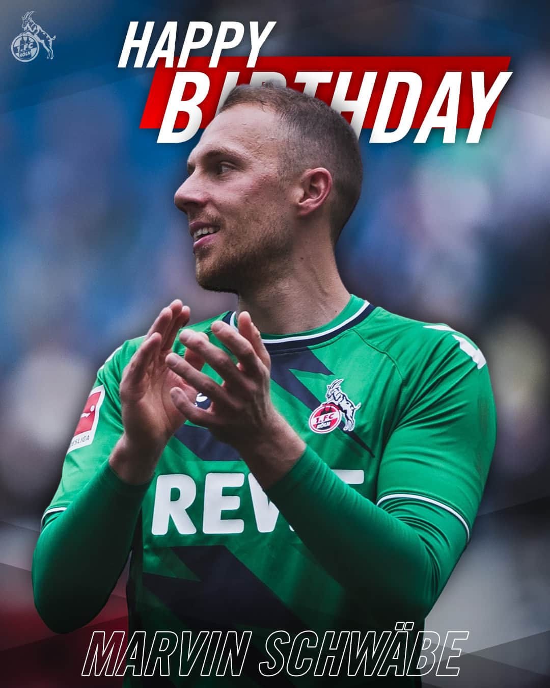 1.FCケルンのインスタグラム：「🥳 Samstag noch sein 50. Bundesligaspiel absolviert, heute feiert #effzeh-Torwart Marvin Schwäbe Geburtstag!  Alles Gute zum 28., @marvin_s_25! Genieß deinen Ehrentag und lass dich reichlich beschenken! 🎈」