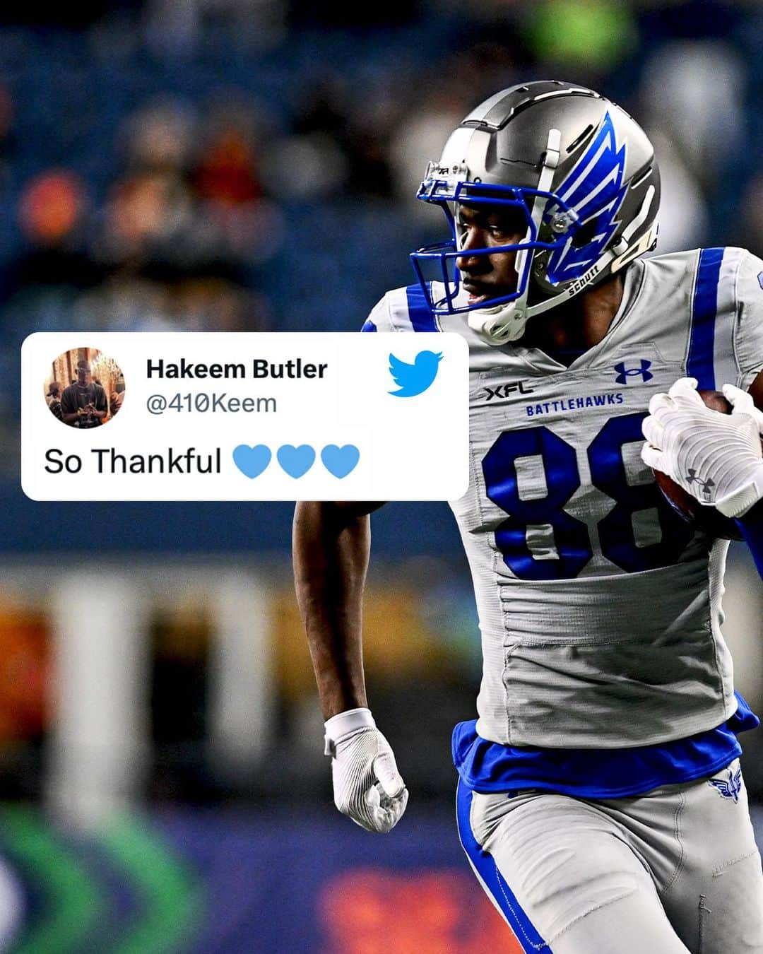 espnさんのインスタグラム写真 - (espnInstagram)「Hakeem Butler messaged Battlehawks Head Coach Anthony Becht about an opportunity to show what he can do.  He ended up leading the XFL in receiving TDs 👏」4月26日 1時35分 - espn