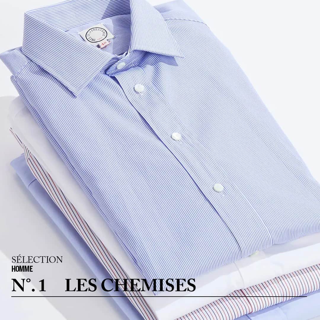 イネスドゥラフレサンジュのインスタグラム：「SÉLECTION HOMME Le vestiaire d’Ines de la Fressange vous propose également une sélection d’articles pour homme : de la chemise coupe droite légèrement cintrée qui souligne la silhouette à une sélection de chaussures, vous aurez de quoi dénicher la pièce incontournable d’un dressing masculin. - MEN'S SELECTION Ines de la Fressange's wardrobe also offers a selection of articles for men: from the straight cut shirt that emphasizes the silhouette to a selection of shoes, you will find the essential piece of a male wardrobe.  #inesdelafressange #inesdelafressangeparis #paris #parisianchic #parisianstyle」