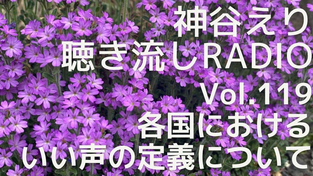 神谷えりさんのインスタグラム写真 - (神谷えりInstagram)「YouTubeに動画をアップしました! ぜひ観て下さい。  https://youtu.be/_rvxdE5ogMU  【聴き流しradio】 vol.119 各国におけるいい声の定義について  #神谷えり, #erikamiya, #jazz, #entertainment, #singer, #歌, #ジャズシンガー,  #talk, #radio, #聴き流し, #トーク, #各国におけるいい声の定義について,」4月25日 18時11分 - erikamiya