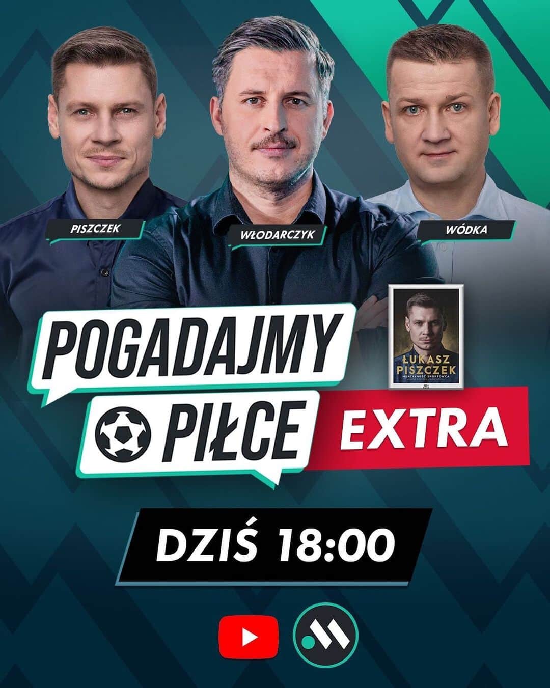 ウカシュ・ピシュチェクのインスタグラム：「Łukasz Piszczek i dr Kamil Wódka w Pogadajmy o piłce Extra 💥  ▪️Kulisy pracy i fenomen Haalanda 🤖 ▪️Jak wychować piłkarski diament 💎 ▪️Rola psychologii i przygotowania mentalnego w futbolu 🧠  Premiera o 18:00 ⏰  #PiłkaNożna #ŁukaszPiszczek」