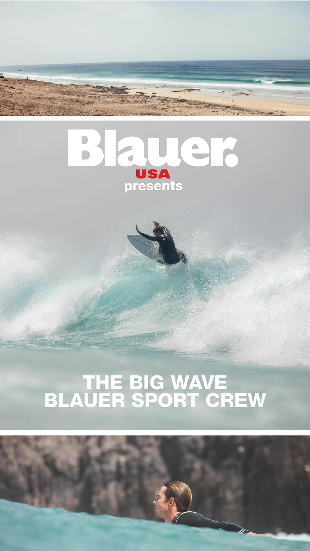 ブラウアーのインスタグラム：「Blauer Sport Crew presents: The Big Wave. Following Ambre, Lorena and Jolan in their hunt to the perfect moment in Fuerteventura.  #BlauerUsa #Blauerswave #BlauerSportCrew #BlauerSportAmbassadors」