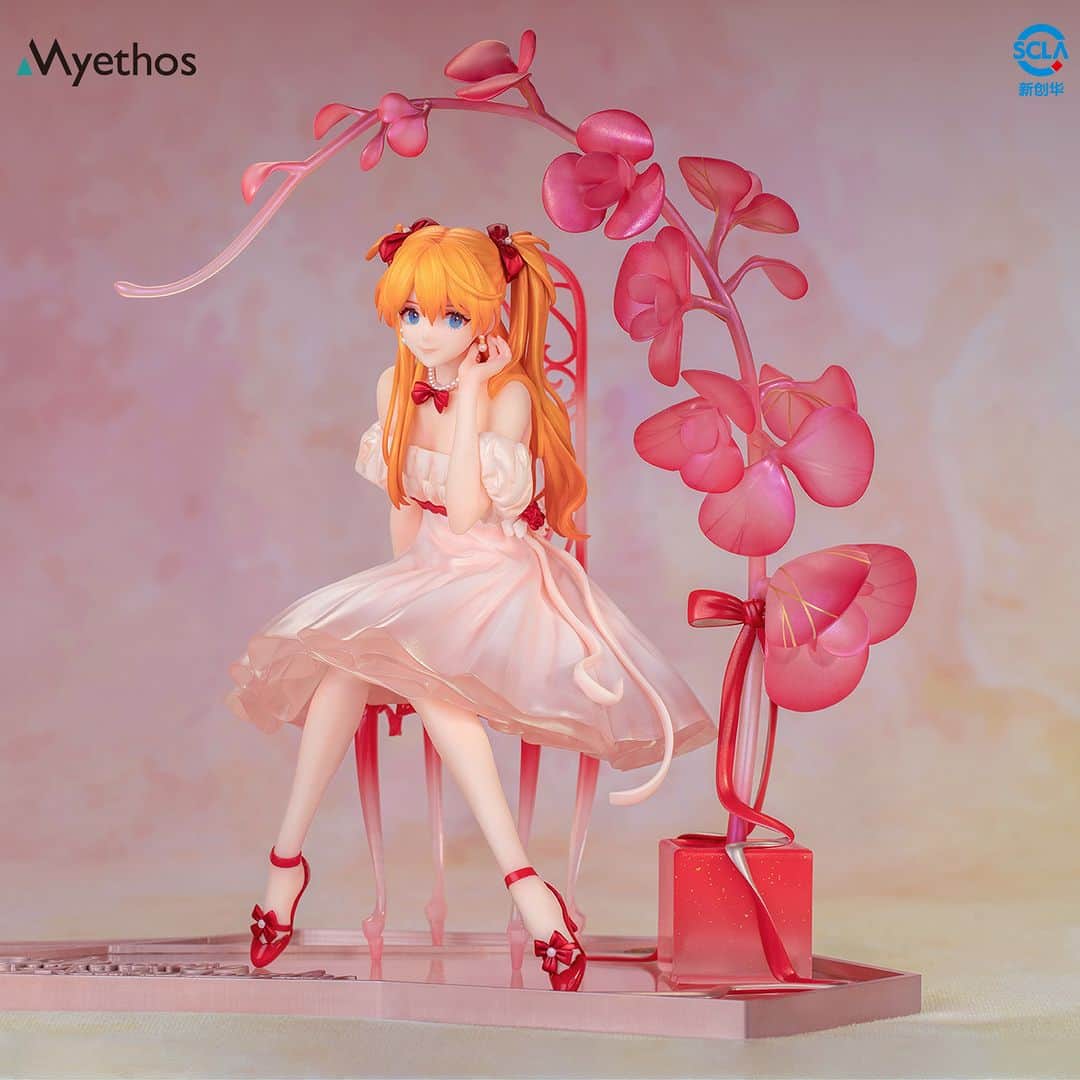 のインスタグラム：「We're loving Asuka's ladylike look! Don't forget to check out her figure set with Rei as well 👀  🛒 Check the link in our bio for this and more!   Product Name: Evangelion Asuka Shikinami Langley Whisper of Flower Ver. 1/7 Scale Figure Series: Evangelion Manufacturer: Myethos Specifications: Painted, non-articulated, 1/7 scale figure with stand Height (approx.): 220 mm | 8.7" Materials: PVC, ABS, metal Also Includes: Vase  #evangelion #asukashikinamilangley #asuka #whisperofflower #myethos #tokyootakumode #animefigure #figurecollection #anime #manga #toycollector #animemerch」