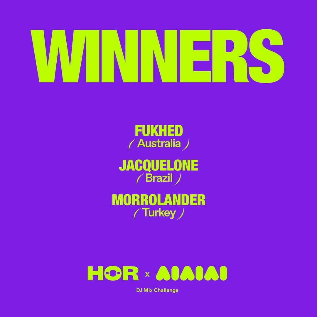 AIAIAIさんのインスタグラム写真 - (AIAIAIInstagram)「A massive thank you to all DJs from around the world who submitted their sets to the @aiaiai.audio x @hoer.berlin DJ Mix Challenge 🙏🏽  Listening through the thousands of mixes really made us appreciate the incredible diversity of DJs across the globe, and the relentless energy, creativity and skill brought forth by the next generation of DJs in our community.  The winners of the challenge are @fukhed @jacquelone and @morrolander, who will be traveling to Berlin from Australia, Brazil and Turkey to play live on HÖR on June 11th.   Stay tuned to learn more about the winning DJs, as we dive into each of their personal stories over the coming month.  Thank you all once more for being part of the challenge. Should we do it again?」4月25日 20時25分 - aiaiai.audio