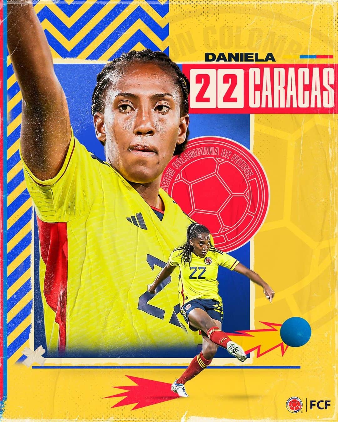 サッカー コロンビア代表チームのインスタグラム：「¡Felicidades @danielacaracas ! 🤙  Un gran saludo a nuestra defensa en su cumpleaños 🤗」