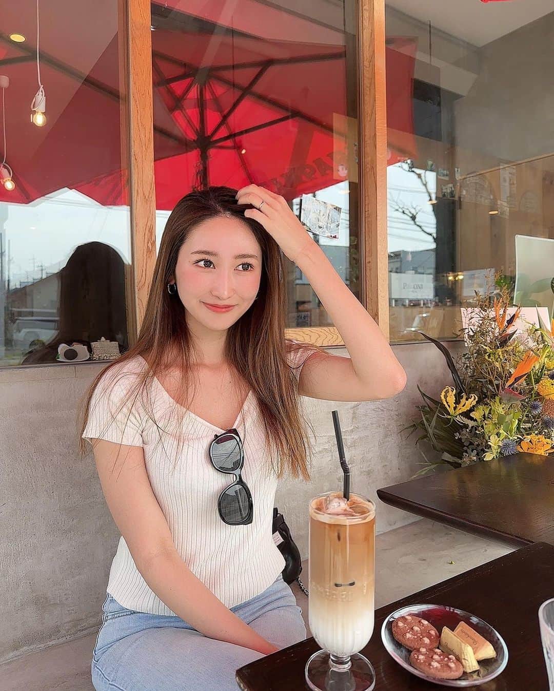 まりあのインスタグラム：「動き回ったから少し休憩💭  #長野カフェ #長野グルメ #エルドッピオ」