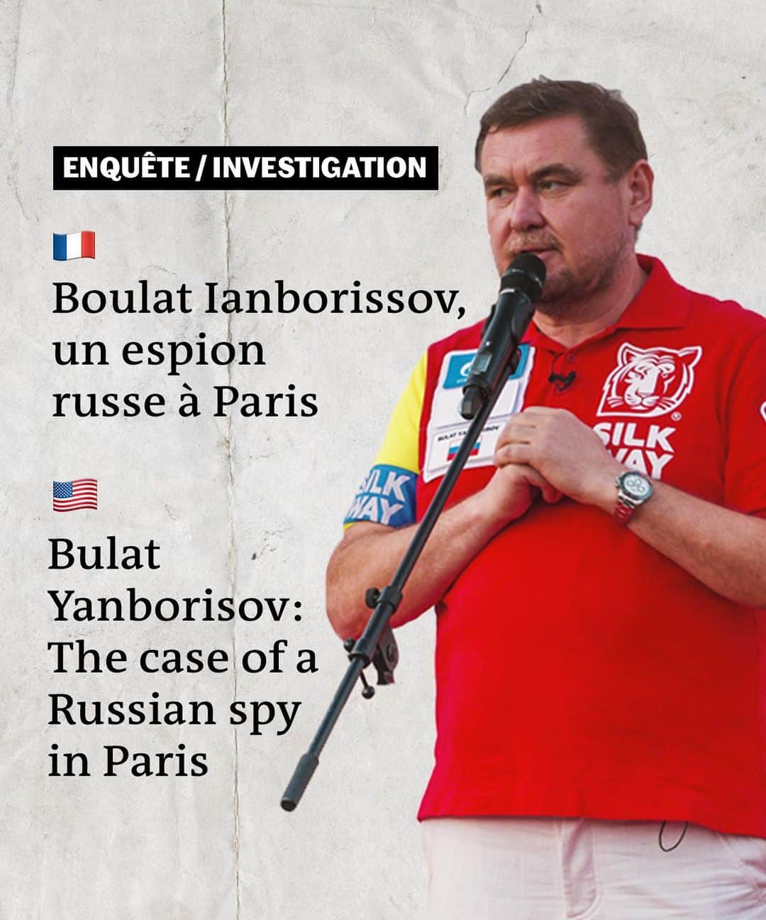 ルモンドのインスタグラム：「🇫🇷 Boulat Ianborissov vit incognito à Paris, dans le 17e arrondissement, près du parc Monceau, avec son épouse et ses deux enfants. Il réalise des allers et retours entre la France et le reste du monde, en toute impunité, avec une couverture inattendue : celle de patron du Silk Way Rally, une course automobile organisée entre la Russie et la Chine, qui suit le trajet de l’ancienne Route de la soie et dont une partie des bureaux est installée à Paris. Mais, selon des documents obtenus par l’hebdomadaire allemand @spiegelmagazin , le site d’investigation russe @the_insider_rus et @lemondefr permettent d’établir que ce Russe, qui vit à Paris, est en réalité un agent de haut vol au service du Kremlin.  🇺🇸🇬🇧 Russian spy Bulat Yanborisov lives incognito in Paris, near Parc Monceau in the 17th arrondissement, with his wife and two children. He travels back and forth between France and the rest of the world with complete impunity, using an unexpected cover: He is the director of the Silk Way Rally, a car race organized between Russia and China that follows the route of the ancient Silk Road and whose offices are partly located in Paris. But according to documents obtained by @spiegelmagazin, @the_insider_rus and @lemonde_en show that the Russian living in Paris is in fact a high-level Kremlin agent. - Retrouvez cet article en suivant le lien sur notre profil.  Read this article by clicking on the linkinbio on our profile. - Ce post est une collaboration entre @lemondefr et @lemonde_en : vous pouvez nous lire aussi en anglais !  This post is a collaboration between @lemondefr and @lemonde_en. France’s leading newspaper is available in both languages! - 📸 Photo: @leflochfrederic」
