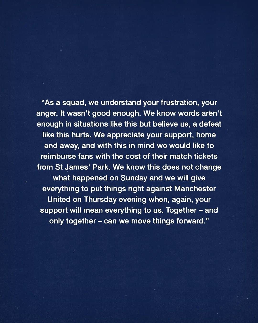 トッテナム・ホットスパーFCさんのインスタグラム写真 - (トッテナム・ホットスパーFCInstagram)「The players have a message for our fans who went to Newcastle on Sunday...」4月25日 21時56分 - spursofficial