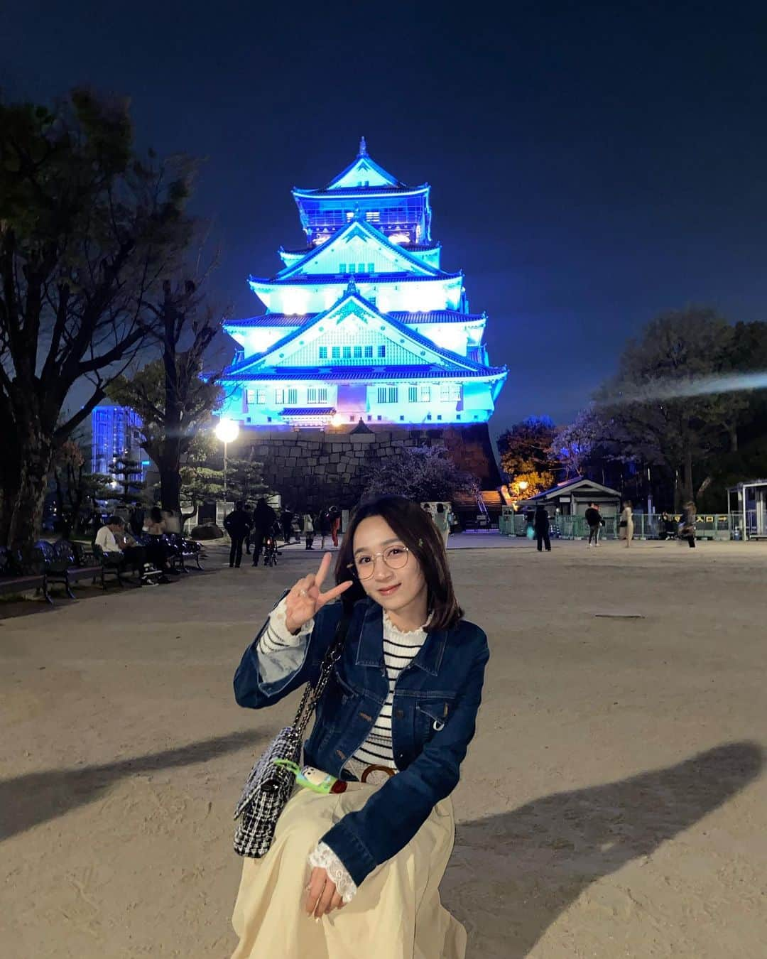 アヤナ・シャハブのインスタグラム：「Osaka castle 🏰   *sisa foto di jepang*」