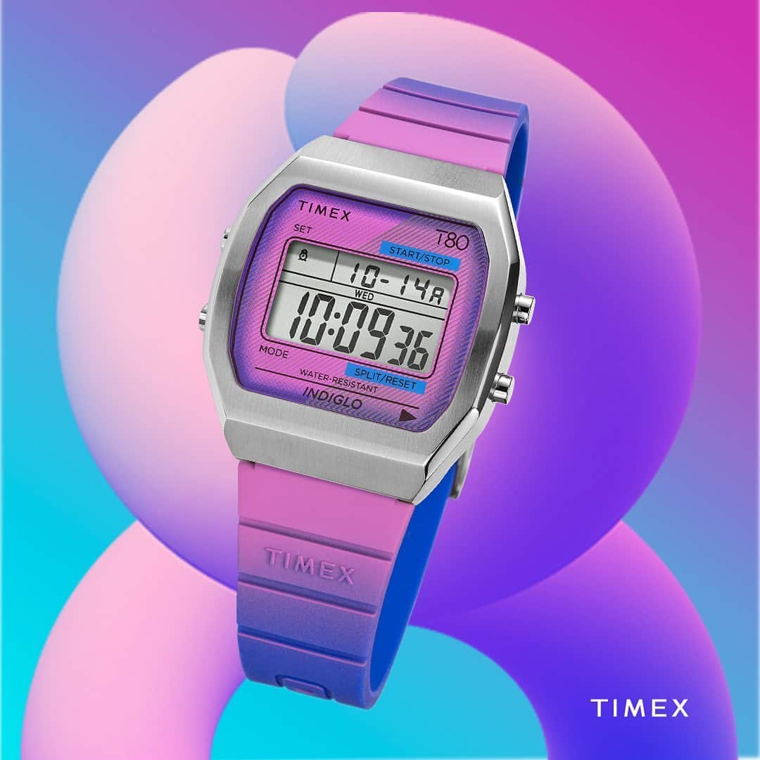 タイメックスさんのインスタグラム写真 - (タイメックスInstagram)「Good vibes only.  Color has the power to directly influence our mood—and our new T80s were designed to spark pure ✨ JOY ✨⁣ ⁣ Shop the collection at timex.com. ⁣ ⁣ #timex #t80 #retrowave #retrostyle #newwatch」4月25日 22時47分 - timex