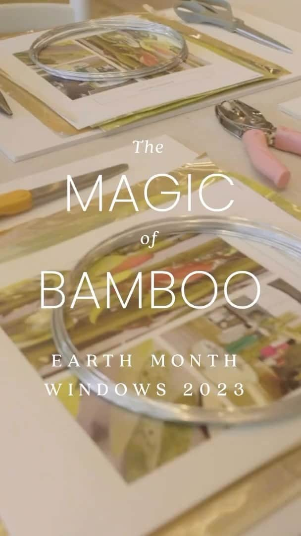 Anthropologieのインスタグラム：「In honor of Earth Month 2023, we teamed up with @nature_org to donate $100K to their conservation efforts and to educate our community on the climate-conserving properties of bamboo🎋 🌎 [take a peek behind the scenes of our bamboo summer window displays and to learn more about our partnership]」