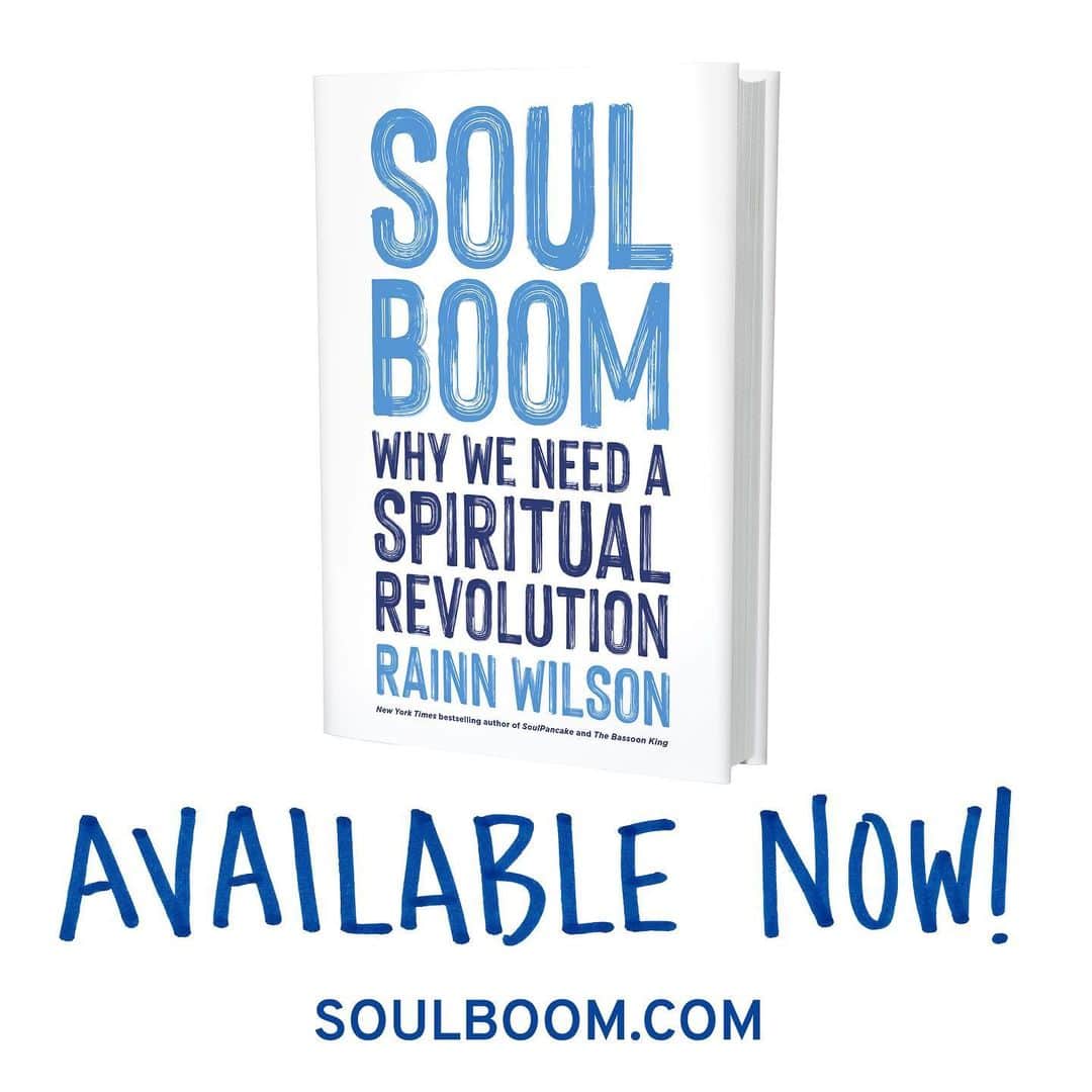 レイン・ウィルソンのインスタグラム：「SOUL BOOM: Why We Need a Spiritual Revolution is AVAILABLE TODAY! Visit the LINK IN BIO to order a copy today, and help us start a spiritual revolution around the 🌎!!!!!  Thank you to ALL of you that have supported already! The love the world has shown the book has been unbelievable, so THANK YOU!  And pass it along!!!」