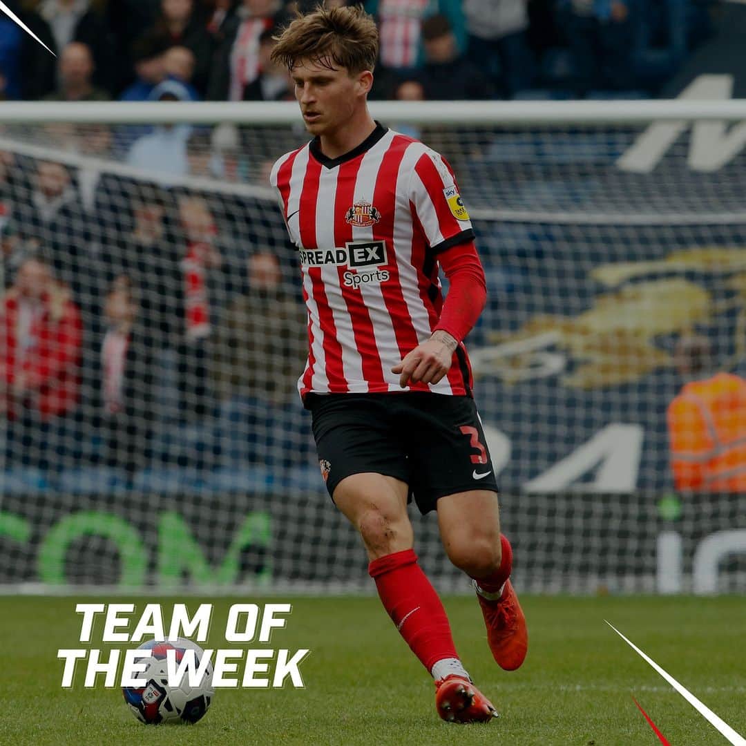 のインスタグラム：「DC3 👏  Dennis Cirkin has been named in the Sky Bet Championship Team of the Week 🫡  #SAFC」