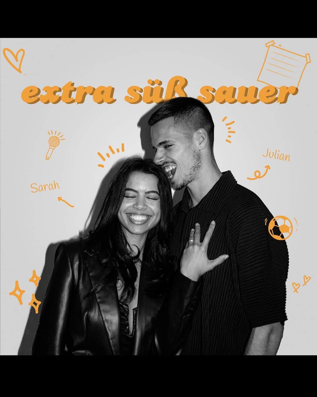 ユリアン・ヴァイグルのインスタグラム：「unser Podcast-Trailer ist online!!!🎉Link in unserer Bio! Sind gespannt auf euer Feedback🥹🤝 am Donnerstag kommt die erste Folge! #extrasüsssauer」