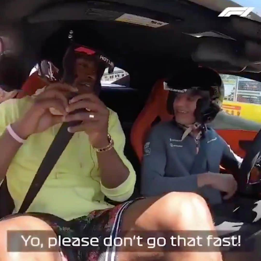 espnのインスタグラム：「When Lando Norris took Miami Heat's Jimmy Butler for a hot lap 🔥😅 (SWIPE)  (via @f1)」