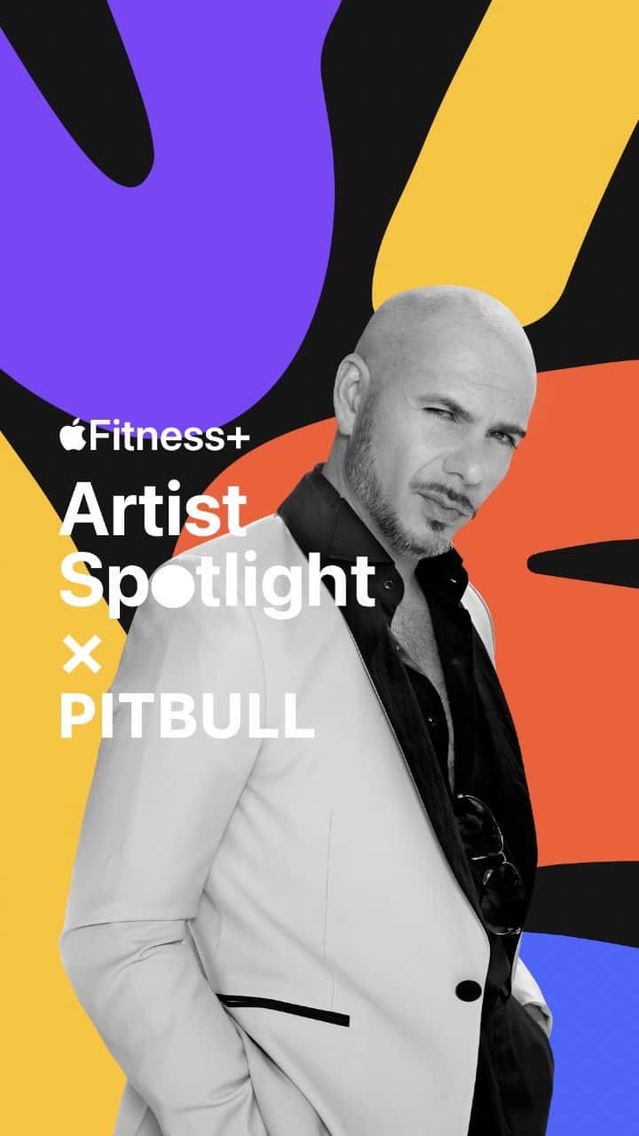 ピットブルのインスタグラム：「Let’s get this thing JUMPIN! New Artist Spotlight workouts feature full playlists of @pitbull’s biggest hits. #CloseYourRings to music from Mr. Worldwide.」