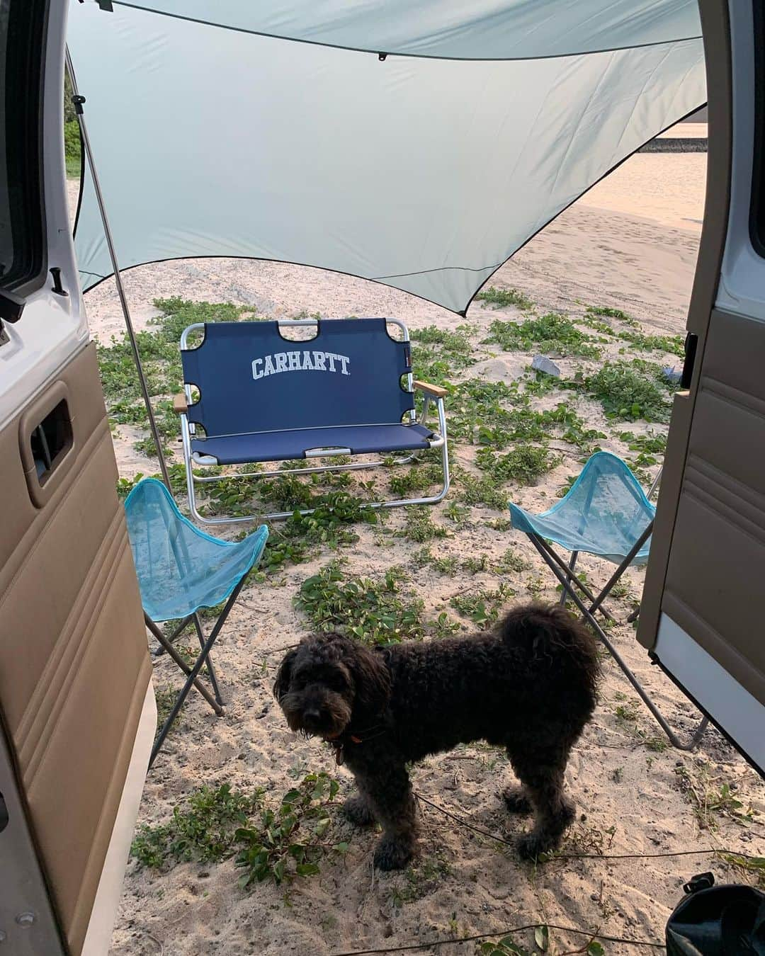 ANNA さんのインスタグラム写真 - (ANNA Instagram)「Family camping⛺️🌊  子連れキャンプ、本当に大変...🫠 でも沢山の経験をさせてあげたいし、沢山の景色を見せてあげたいな🤭💭  #familycamping #beachcamping #子連れキャンプ #沖縄キャンプ #ビーチキャンプ #0歳女の子ママ #新米ママ」4月26日 12時21分 - anna_flare