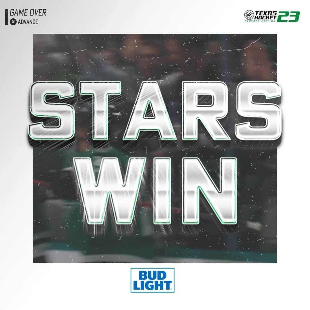 ダラス・スターズのインスタグラム：「JAKE OETTINGER SHUTS OUT THE MINNESOTA WILD! STARS WIN!  @BudLight | #BudLightCelly | #TexasHockey」