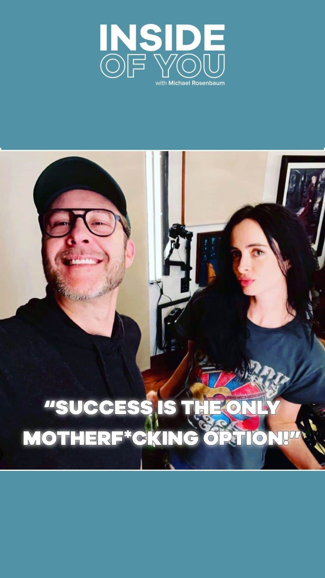 クリステン・リッターのインスタグラム：「Success IS the only motherf***ng option! ⠀ We got inside Krysten Ritter and she rocked our world! ⠀ ⠀ ⠀ ⠀ ⠀ #insideofyoupodcast #krystenritter #michaelrosenbaum #jessicajones #orphanblackechoes #breakingbad #mcu #defenders #HOWITSDONE ⠀ ⠀ ⠀ ⠀」